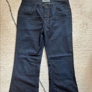 Joe’s Jeans Gatsby wide leg jean in dark blue, size 32